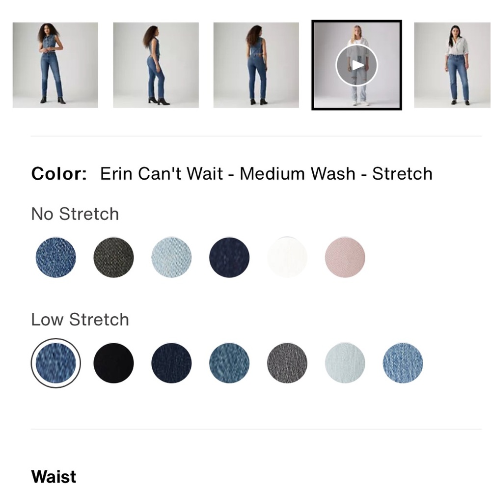 Levi’s 501 Jeans- Medium Wash, low stretch “Erin Can’t Wait” - Picture 6 of 7